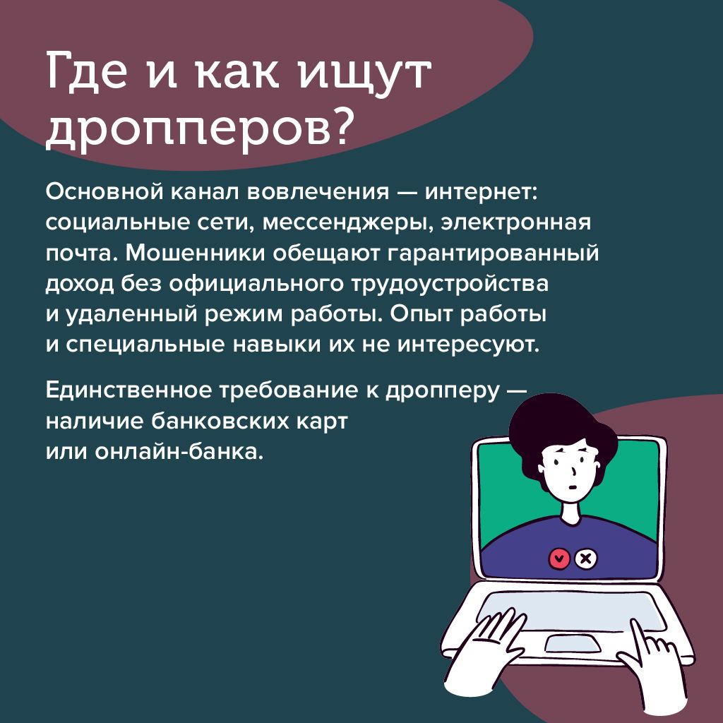 Дропперы: наказуемая помощь мошенникам