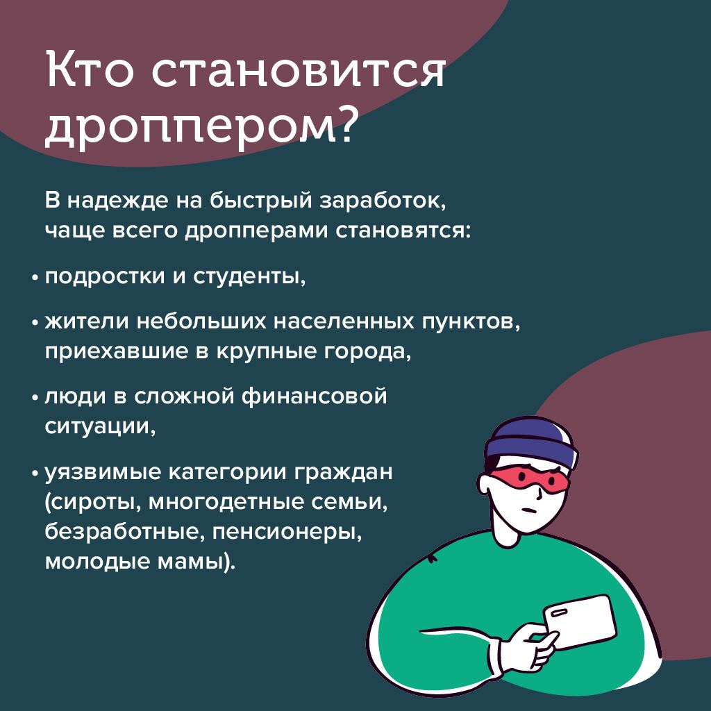 Дропперы: наказуемая помощь мошенникам