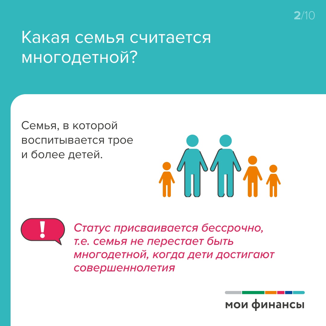 Многодетный семьи. Льготы в 2024 году.