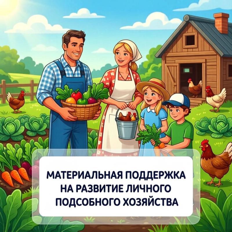 МАТЕРИАЛЬНАЯ ПОДДЕРЖКА НА РАЗВИТИЕ ЛИЧНОГО ПОДСОБНОГО ХОЗЯЙСТВА